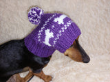 Pet Clothes Boned Hat with Pompom,Bone Dog Hat,Halloween Bonnet Hat for Dachshund Dog