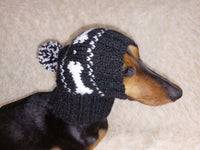 Pet Clothes Boned Hat with Pompom,Bone Dog Hat,Halloween Bonnet Hat for Dachshund Dog