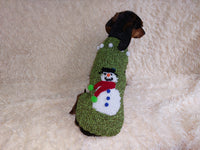 Christmas Outfit Pet Snowman Pom Pom Clothes,Snowman Christmas Sweater for Dogs,Christmas Gift for Pet Lover