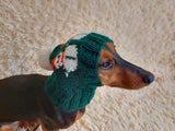 Snowman hat for Christmas party,cloches snowman dog hat, dachshund christmas cap