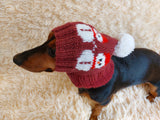 Snowman hat for Christmas party,cloches snowman dog hat, dachshund christmas cap