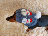 Snowman hat for Christmas party,cloches snowman dog hat, dachshund christmas cap