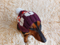 Snowman hat for Christmas party,cloches snowman dog hat, dachshund christmas cap