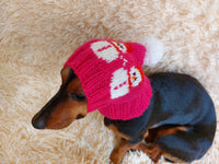 Snowman hat for Christmas party,cloches snowman dog hat, dachshund christmas cap