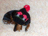 Fly agaric mushroom pet hat, Halloween amanita mushroom dog clothes