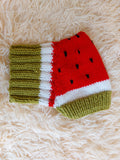 Knitted hat for dog watermelon