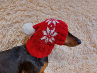 Christmas pet clothing with snowflakes, snood hat with snowflakes for dog