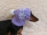 Christmas pet clothing with snowflakes, snood hat with snowflakes for dog