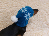 Christmas pet clothing with snowflakes, snood hat with snowflakes for dog