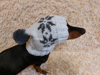 Christmas pet clothing with snowflakes, snood hat with snowflakes for dog