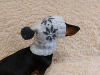 Christmas pet clothing with snowflakes, snood hat with snowflakes for dog