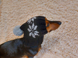 Christmas pet clothing with snowflakes, snood hat with snowflakes for dog