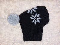 Christmas pet clothing with snowflakes, snood hat with snowflakes for dog