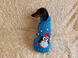 Santa penguin christmas pet clothes,christmas dog jumper,Christmas sweater for little dachshund