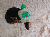 Frog with crown snood hat for dog