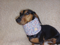 Handmade wool snood hat for a dog