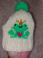 Frog with crown snood hat for dog