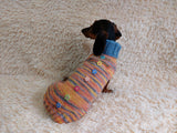 Wool Coat with Flowers and Ladybug for Pets - Winter Wool Sweater for Dogs with Collar - Dachshund Warm Clothes Jumper