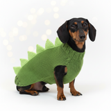 Dachshund Halloween Dinosaur Outfit Costume Sweater -dino pet cloches jamper