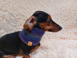 Wool scarf snood for dog, scarf snood for small dogs, snood for dachshund, scarf for dachshund