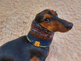 Snood wool winter for dogs, warm neck dog wool snood, dachshund clothes winter snood scarf