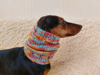 Snood scarf wool for dog handmade, Knitted Warm Wool Pet Snood Scarf, Dog Snood Scarf Clothes, Christmas dog, Winter Dog Accessories