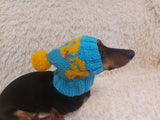 Duck clothes hat for dachshund or small dog