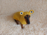 Pet Frog Costume - Halloween Costume Frog Sweater and Hat - Dachshund Frog Set for Dog Photo Shoot-Halloween dog costume for small dog Frog