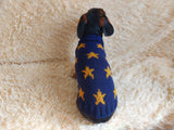 Clothes for a dachshund or small dog knitted winter wool warm jumper with a pattern