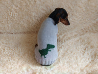 Clothes for a dachshund or small dog knitted winter wool warm jumper with a pattern