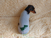 Clothes for a dachshund or small dog knitted winter wool warm jumper with a pattern