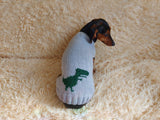 Clothes for a dachshund or small dog knitted winter wool warm jumper with a pattern