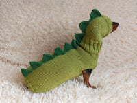 Dog dinosaur knitted clothes sweater, dinosaur sweater for dogs, original dog clothes dinosaur sweater