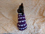 Dachshund knitted heart sweater, clothing Dachshund heart sweater, Valentine's day dog sweater, sweater for dachshunds, clothes for dog