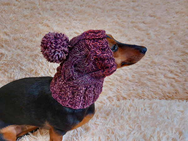 Dog Pompom Hat,Pet Clothes Pompom Hat,Warm Puppy Hat