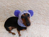 Hat winter pet wool with pompoms,clothes warm hat for dog