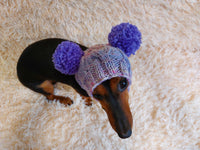 Hat winter pet wool with pompoms,clothes warm hat for dog