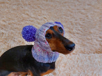 Hat winter pet wool with pompoms,clothes warm hat for dog