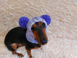 Hat winter pet wool with pompoms,clothes warm hat for dog