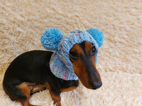 Hat winter pet wool with pompoms,clothes warm hat for dog