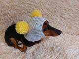 Hat winter pet wool with pompoms,clothes warm hat for dog