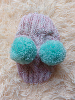 Hat winter pet wool with pompoms,clothes warm hat for dog