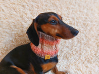 Handmade Wool Snood Warm Winter Knitted Dog Hat Warm Ears Dachshund Snood Hat