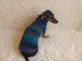 Dachshund clothes knitted sweater, knitted wool sweater for dachshund or small dog