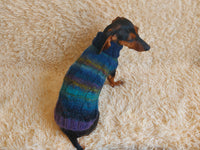 Dachshund clothes knitted sweater, knitted wool sweater for dachshund or small dog