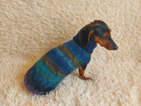 Dachshund clothes knitted sweater, knitted wool sweater for dachshund or small dog