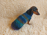 Dachshund clothes knitted sweater, knitted wool sweater for dachshund or small dog