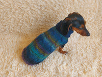 Dachshund clothes knitted sweater, knitted wool sweater for dachshund or small dog