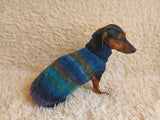 Dachshund clothes knitted sweater, knitted wool sweater for dachshund or small dog