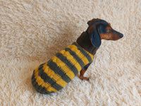 Dachshund clothes knitted sweater, knitted wool sweater for dachshund or small dog